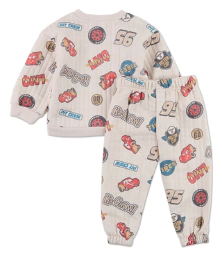 Thumbnail 2: Disney Toddler Boys 2 Pc Quilted Fleece Character Pants Set 