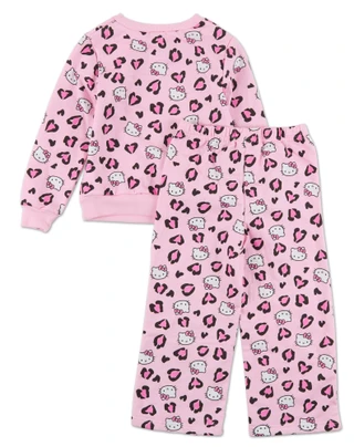 Thumbnail 2: Hello Kitty Little Girls 2 Pc Wide Leg Character Pants Set 