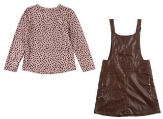 Thumbnail 2: Nannette Big Girls 2 Pc Jumper Dress Set 