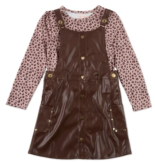 Thumbnail 1: Nannette Big Girls 2 Pc Jumper Dress Set 