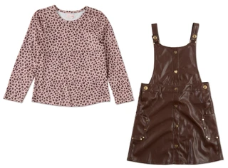 Thumbnail 3: Nannette Big Girls 2 Pc Jumper Dress Set 