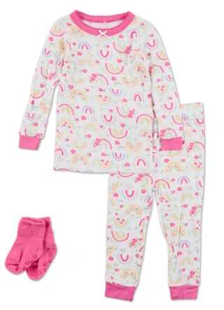 Thumbnail 1: FLORAL THREADS Baby Girls 3 Pc Pajama Pants Set  