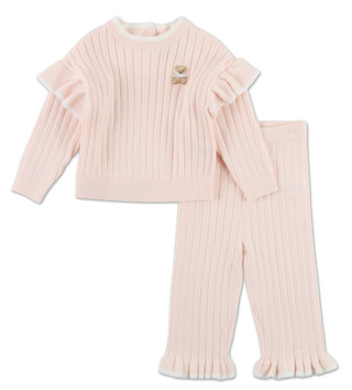 Thumbnail 1: BEARPAW Baby Girls 2 Pc Soft Embroidered Pants Set 