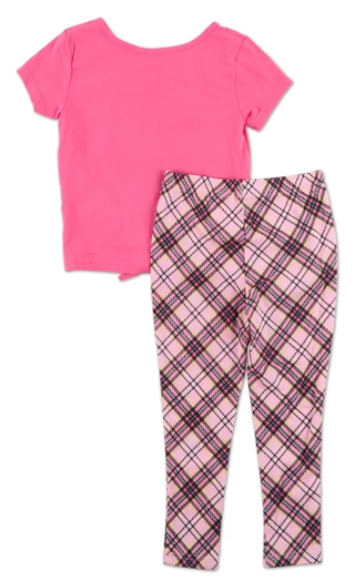 Thumbnail 2: Hello Kitty Little Girls 2 Pc Graphic Tee & Pants Set 