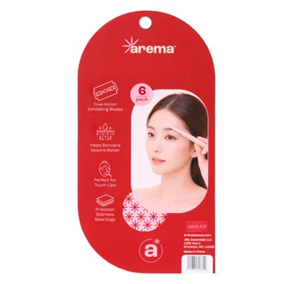 Thumbnail 2: Arema 6 Pk Stainless Steel Blade Dermaplane Double-Sided Razors 
