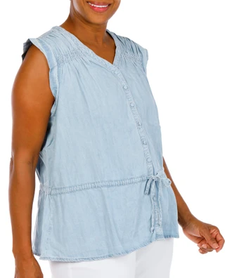 Thumbnail 2: Coral Bay Plus Tie Waist Top 
