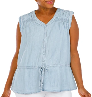 Thumbnail 1: Coral Bay Plus Tie Waist Top 