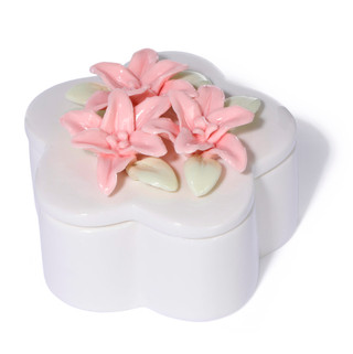 Thumbnail 1: CONCEPTS IN TIME Flower-Shaped Decorative Storage Box - 5" x 4" 