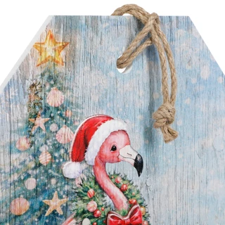 Thumbnail 2: SUNSET VISTA DESIGNS 16 In Flamingo Chrismas Door Hanger 
