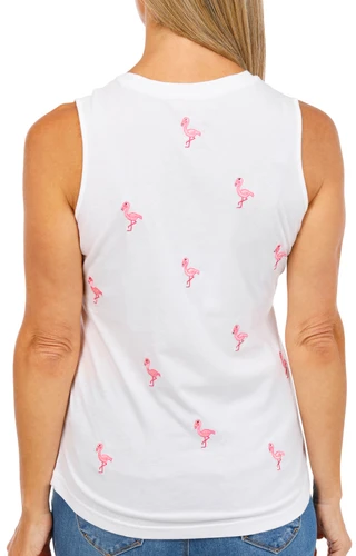 Thumbnail 2: Philosophy Women's Embroidered Flamingo Tank 