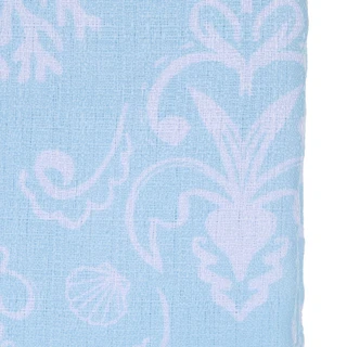 Thumbnail 2: Caribbean Joe oastal Damask Textured Shower Curtain 