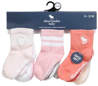 Thumbnail 1: Abercrombie & Fitch Baby 6-Pack Quarter Socks 