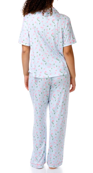 Thumbnail 2: FLORA NIKROOZ Women's Short Sleeve Cherries Sleep Set 