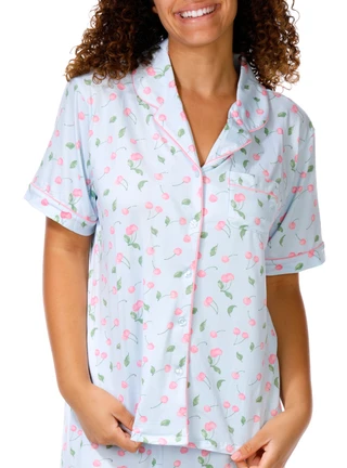 Thumbnail 3: FLORA NIKROOZ Women's Short Sleeve Cherries Sleep Set 