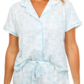 Thumbnail 3: Jessica Simpson Women's Summer Beach Toile Print Sleep Set 
