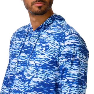 Thumbnail 3: REEL LEGENDS Men's Long Sleeve Salt Wash Hooded Performance Shirt 