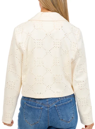 Thumbnail 3: Bagatelle Women's Eyelet Faux Suede Jacket 