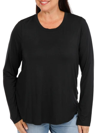 Thumbnail 1: Thread & Supply Women's Plus Long Sleeve Solid Top 