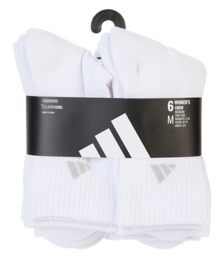 Thumbnail 1: Adidas Women's 6-Pk Classic Cushioned 3 Stripe Crew Socks 