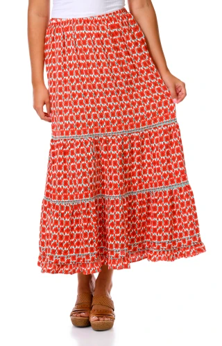 Thumbnail 1: MAX STUDIO Women's Soft Crepe Tier Skirt 