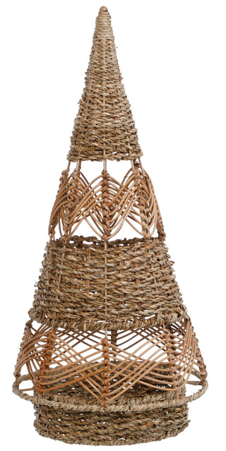 Thumbnail 1: Caribbean Joe 23 in Christmas Rattan Seagrass Tree Home Accent 