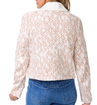 Thumbnail 3: Bagatelle Women's Knit Jacquard Contrast Jacket  