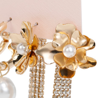 Thumbnail 2: daisy fuentes Women's 2 Pc Gold Tone Pearl Drop & Dangle Earrings 