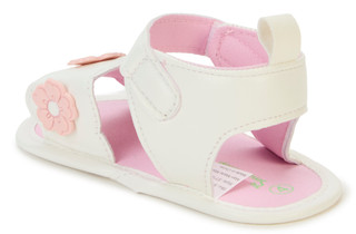 Thumbnail 4: Josmo Baby Girls' Floral Sandals - White & Pink 