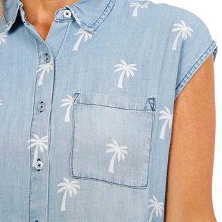 Thumbnail 2: ELIE TAHARI Women's Tencel Palm Button Down Top 