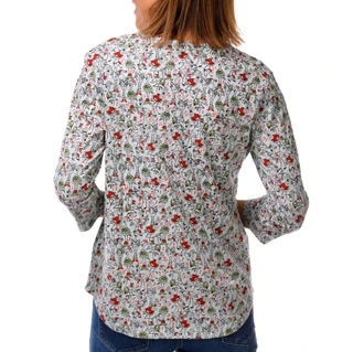 Thumbnail 3: Coral Bay Women's Petite 3/4 Sleeve Christmas Flamingo Tee 