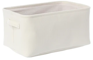 Thumbnail 1: SECONDARY Jade Fabric Storage Basket - Medium, Ivory 