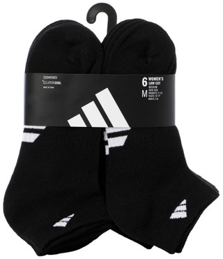 Thumbnail 1: Adidas Women's 6-Pk Classic Cushioned 3 Stripe Low Cut Socks 