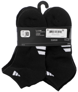Thumbnail 2: Adidas Women's 6-Pk Classic Cushioned 3 Stripe Low Cut Socks 