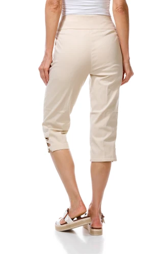 Thumbnail 3: Coral Bay Women's Pull On Comfort Stretch Pearl Capris  