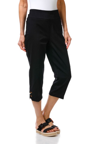 Thumbnail 1: Coral Bay Women's Pull On Comfort Stretch Pearl Capris  