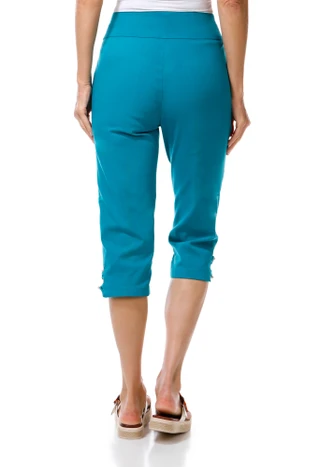 Thumbnail 3: Coral Bay Women's Pull On Comfort Stretch Pearl Capris  