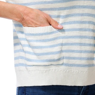 Thumbnail 2: Sanctuary Women's Short Sleeve Striped Knit V Neck Sweater 