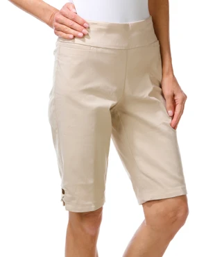 Thumbnail 1: Coral Bay Women's Pull On Flex Comfort Stretch Bermuda Shorts  