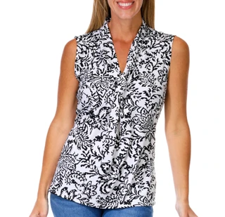 Thumbnail 1: Tahari Women's Sleeveless Twist Neck Top 