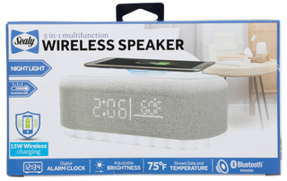 Thumbnail 1: Sealy Bluetooth Wireless Speaker and Phone Charger Alarm Clock 