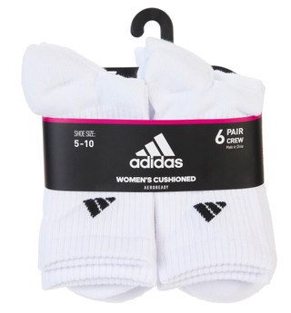 Thumbnail 1: Adidas Women's 6-Pk Cushioned Athletic Crew Socks 