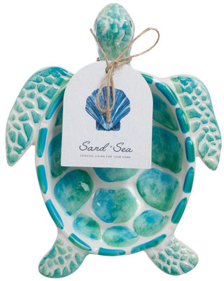 Thumbnail 2: Sand + Sea 6 In Coastal Sea Turtle Figural Bowl  