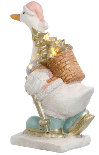 Thumbnail 2: Magical Season 19 In Resin Christmas LED Ski Duck Figurine 