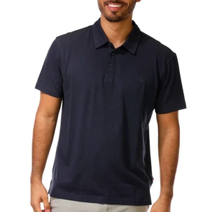 Thumbnail 1: Quicksilver Men's Short Sleeve Harbin Oxford Texture Polo  