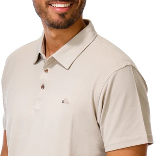 Thumbnail 3: Quicksilver Men's Short Sleeve Harbin Oxford Texture Polo  