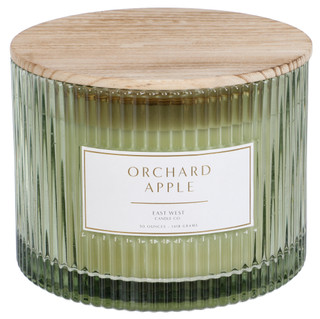 Thumbnail 2: EAST WEST 50 OZ Orchard Apple 5 Wick Round Candle w/ Wood Lid  