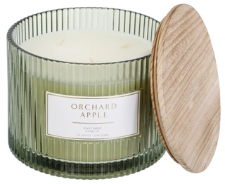 Thumbnail 1: EAST WEST 50 OZ Orchard Apple 5 Wick Round Candle w/ Wood Lid  
