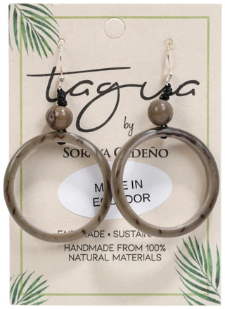 Thumbnail 1: TAGUA Women's Ring of Life Drop Earrings 