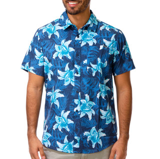 Thumbnail 1: Hurley Men's Short Sleeve Button Up Floral Print Woven Shirt  