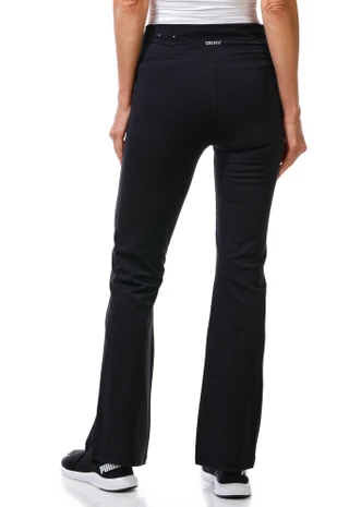 Thumbnail 3: DKNY Women's Compression Crossover Flare Performance Leggings 